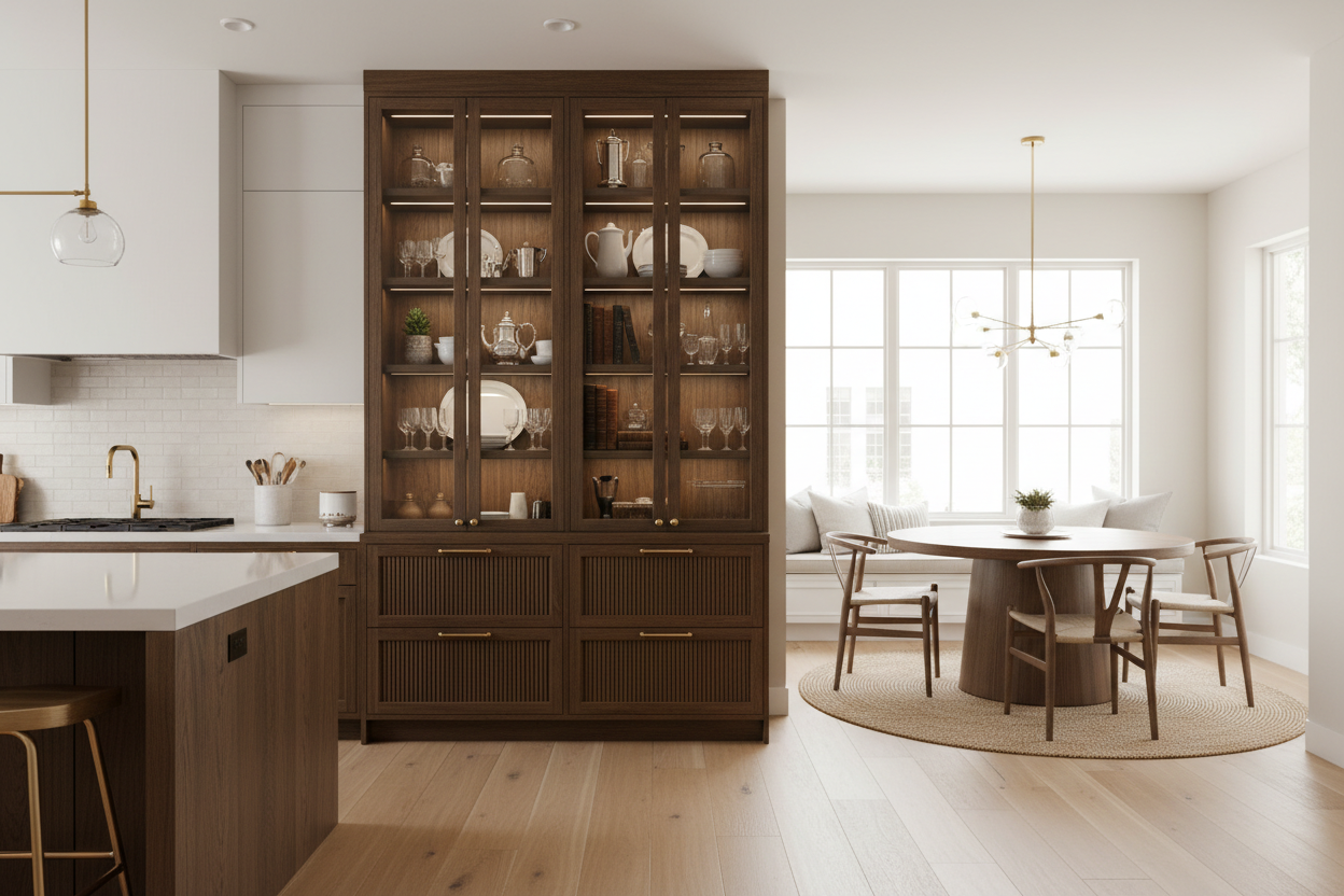 Display Cabinet in Kitchen: How to Style for a High-End Look