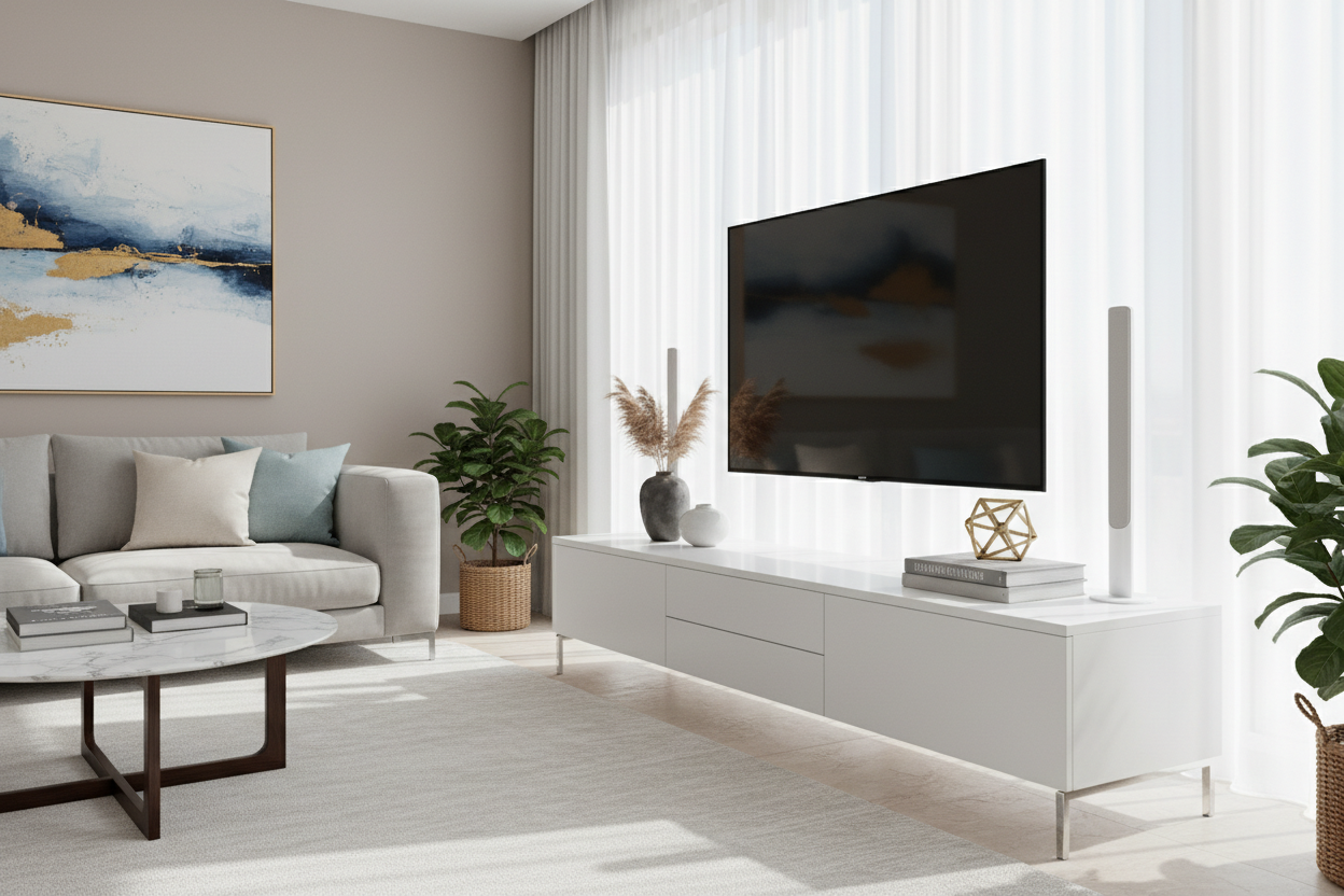 Modern White TV Stand: Why Yours Looks Cheap (And How to Fix It)