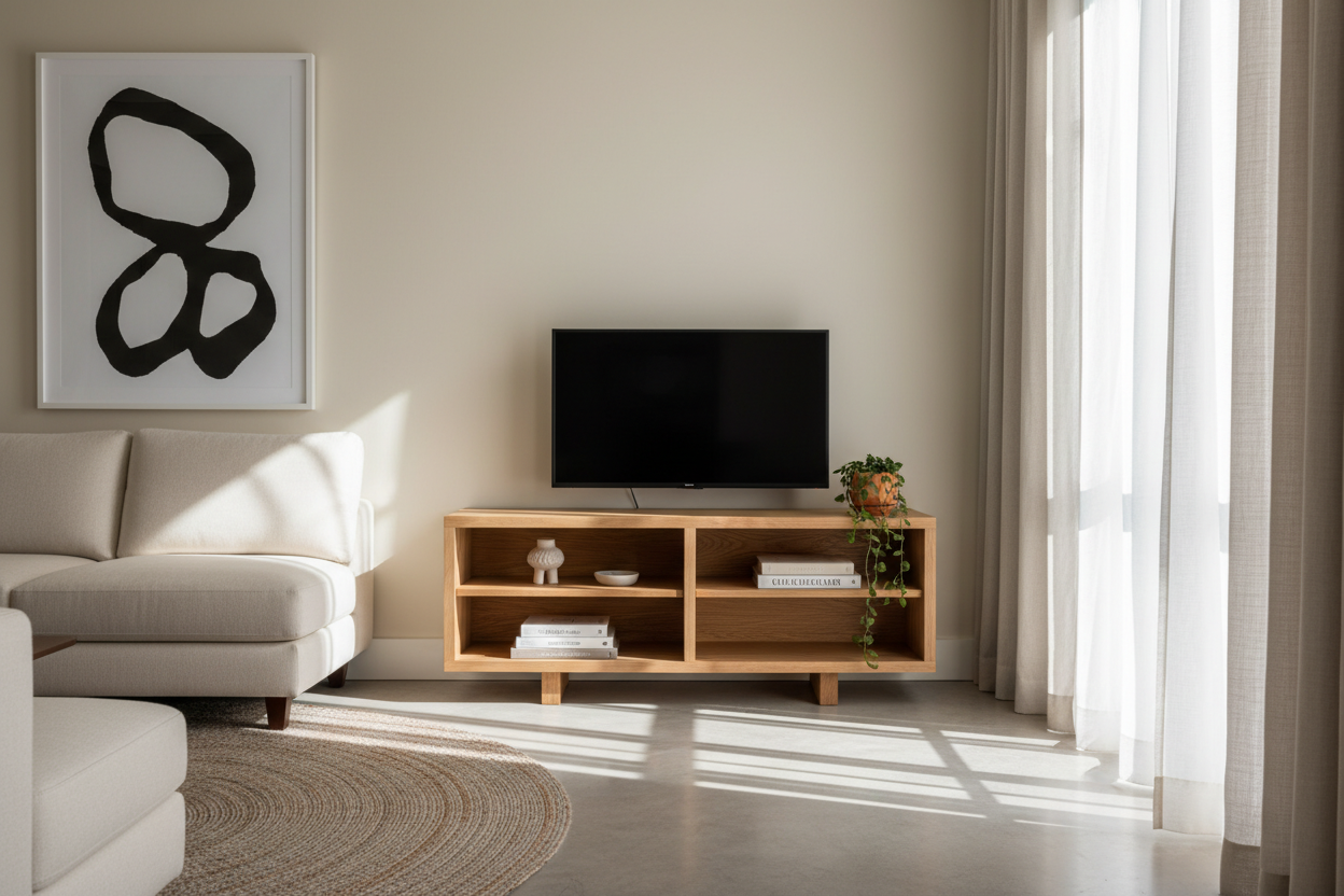 Small Wood TV Stands in Tight Rooms — How to Make It Work