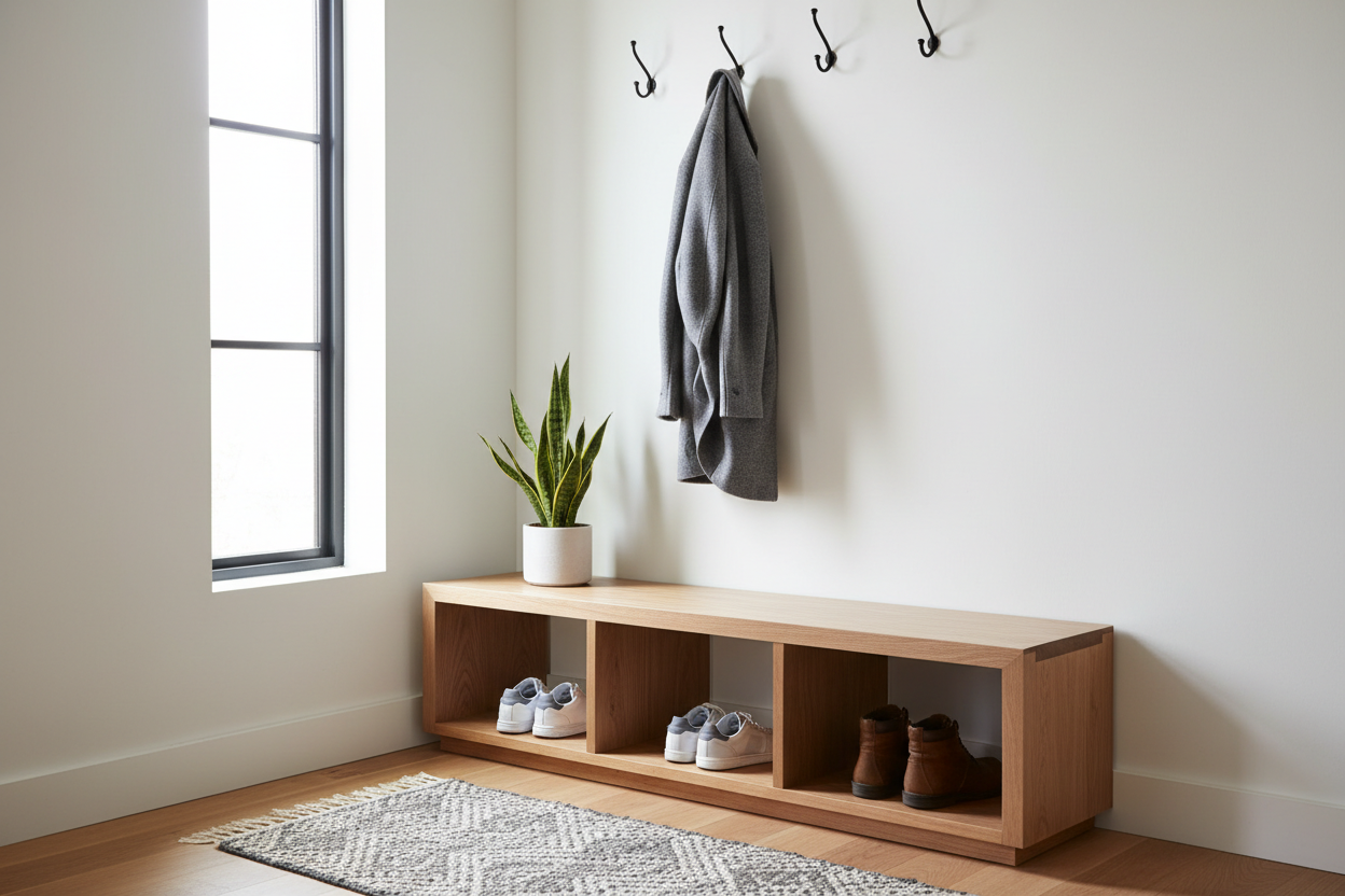 Is the Room & Board Slim Cubby Bench the Ultimate Solution for Narrow Entryways?