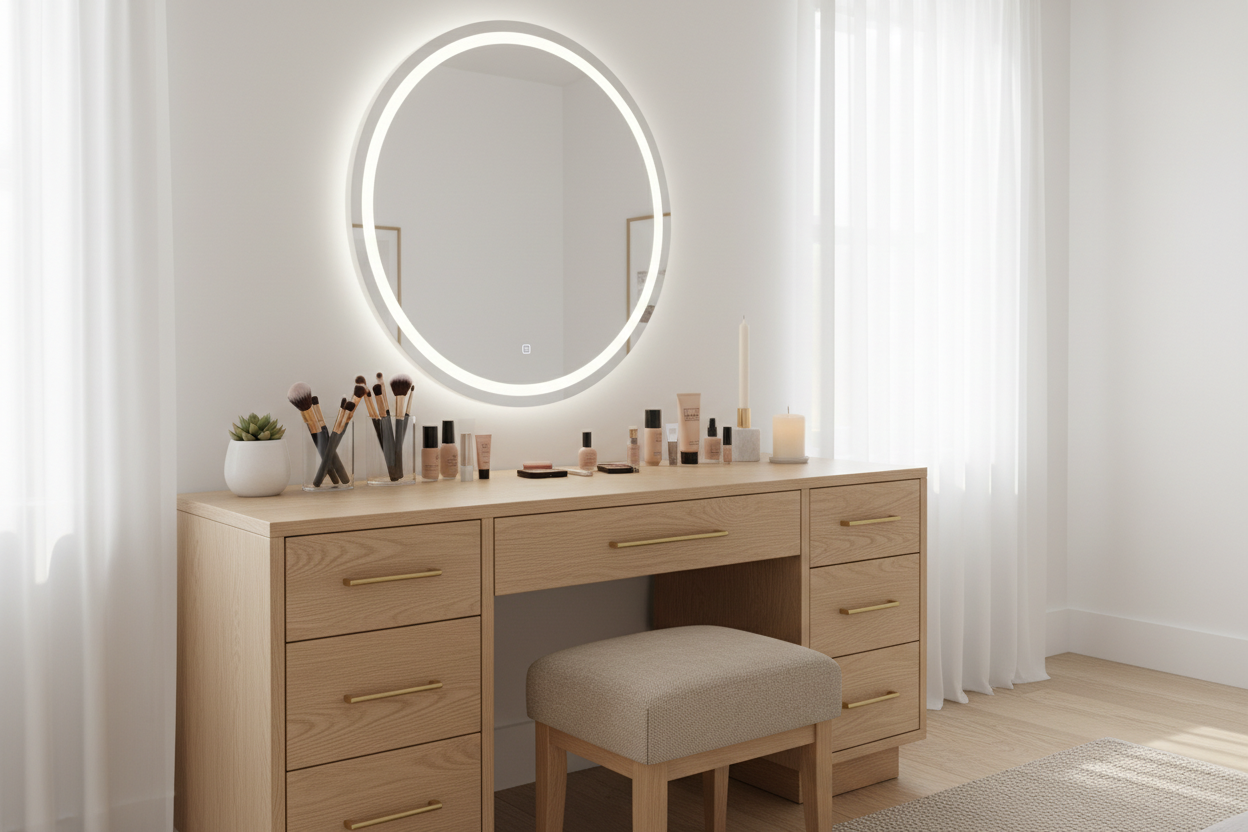 Light Wood Makeup Vanity Ideas for a Chic and Practical Space