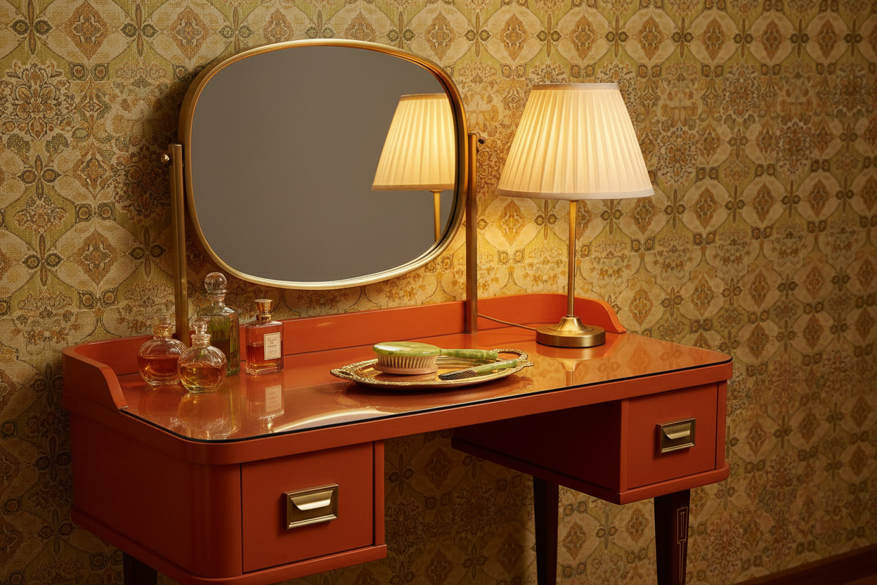 Rediscovering the Chic Charm of 1970s Vanity Tables