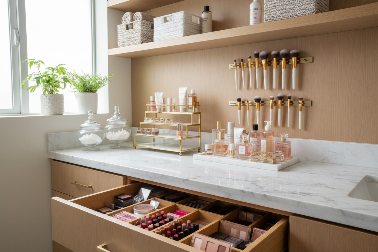 Smart and Stylish Ways to Organize Bathroom Beauty Products