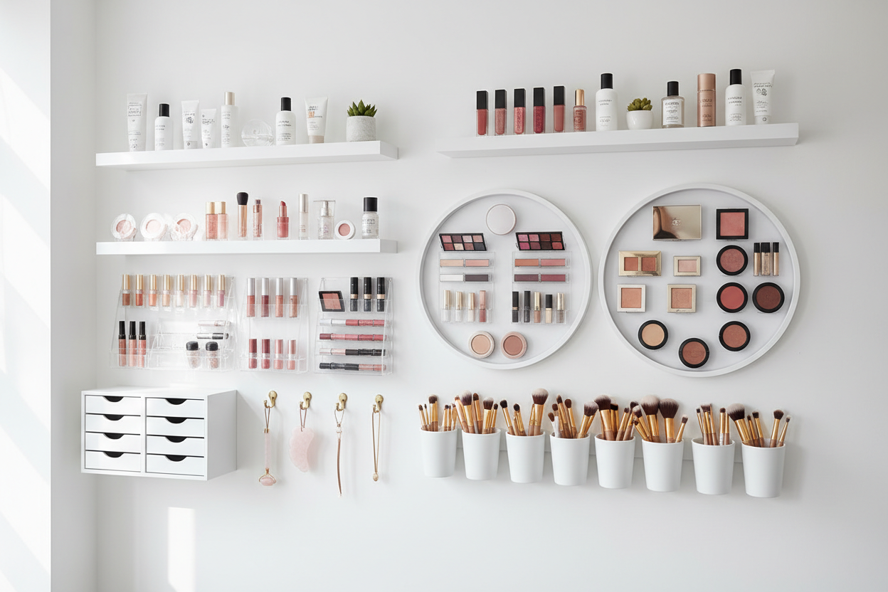 Smart Wall Makeup Storage Ideas for a Tidy Beauty Space