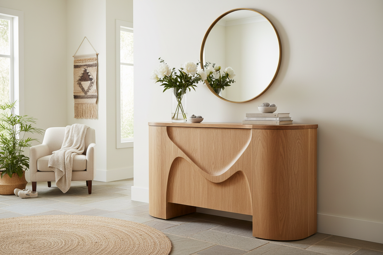 Soften Your Welcome: Why a Curved Entryway Cabinet Changes Everything