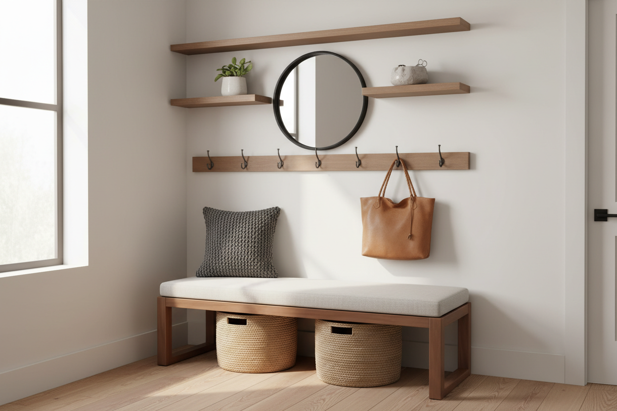 Stop the Clutter: How to Style the Perfect Entryway Bench and Shelf Combo