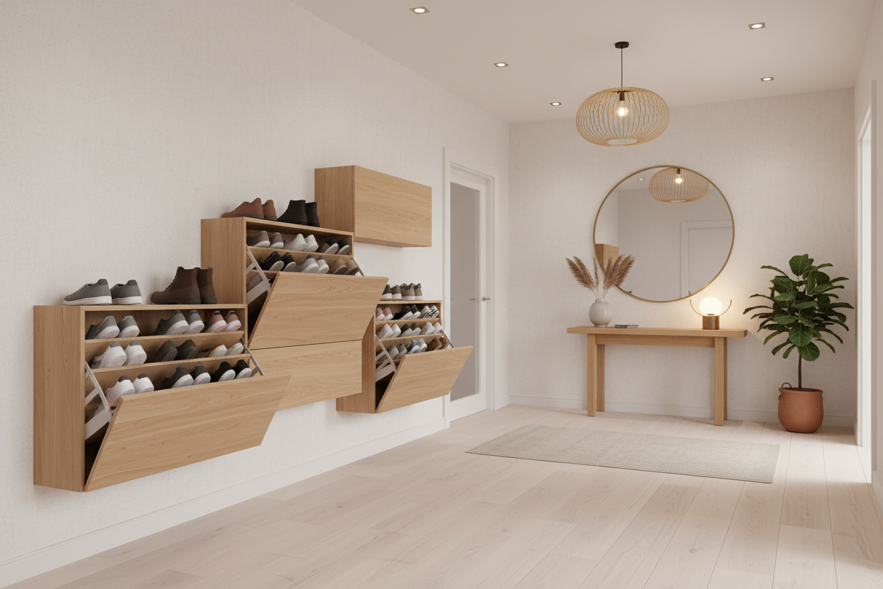 Stop Tripping Over Shoes: Transforming Your Foyer with Wall-Mounted Storage