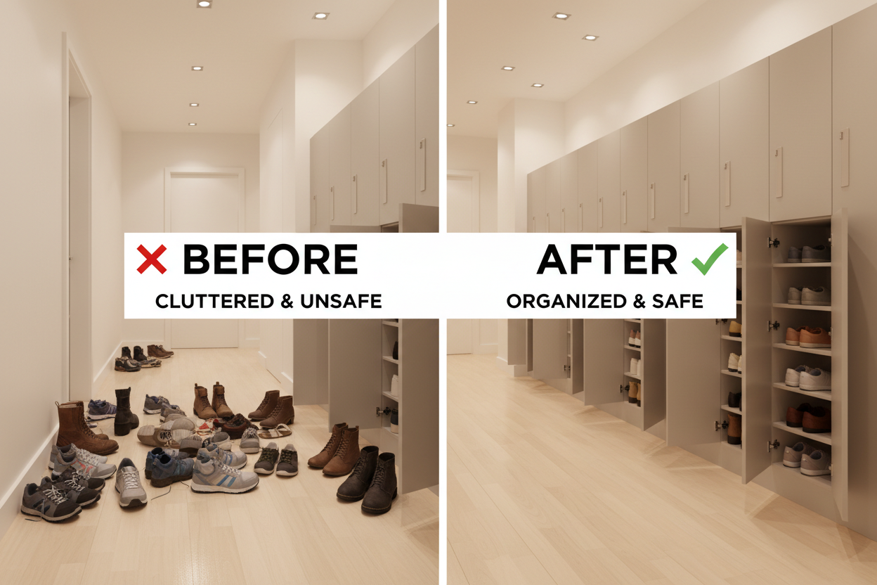 Stop Tripping Over Shoes: Why Your Hallway Needs Lockers