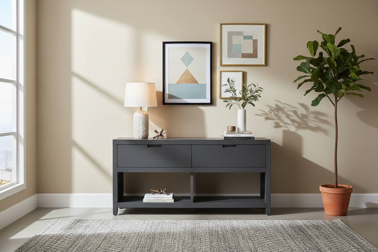 Styling the Perfect Grey Console Table: A Guide to Shades, Storage, and Placement