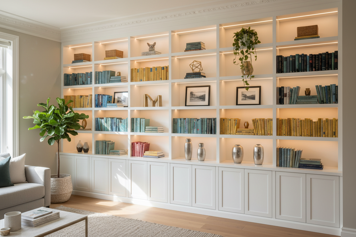 Stylish Built-In Bookshelves and Creative Design Ideas