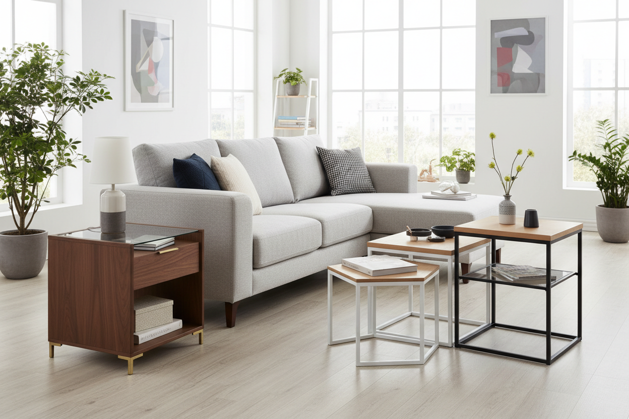 Stylish End Tables for Living Rooms That Maximize Space