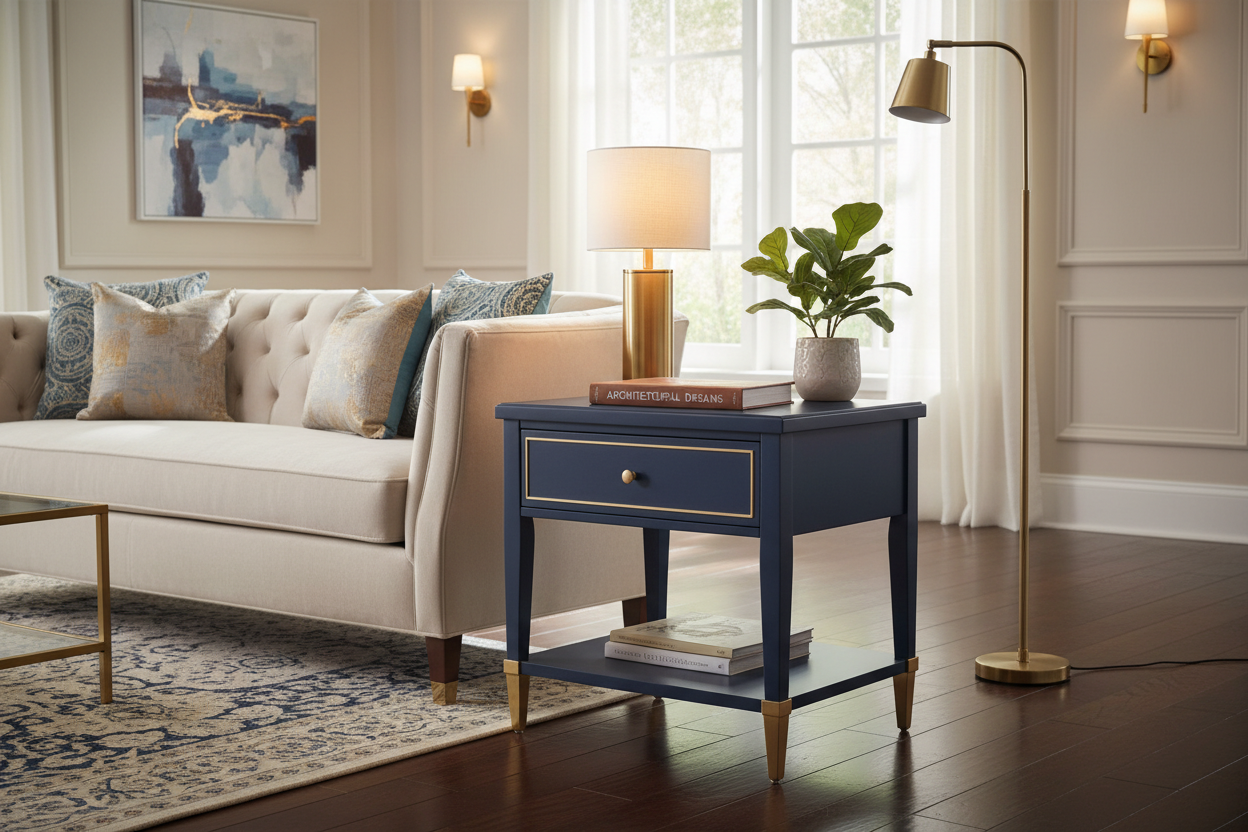 Stylish Functionality: Choosing the Perfect Navy and Gold End Table for Your Living Space