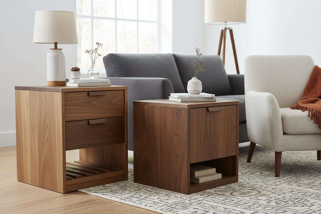 Stylish Wooden End Tables with Storage for Every Home