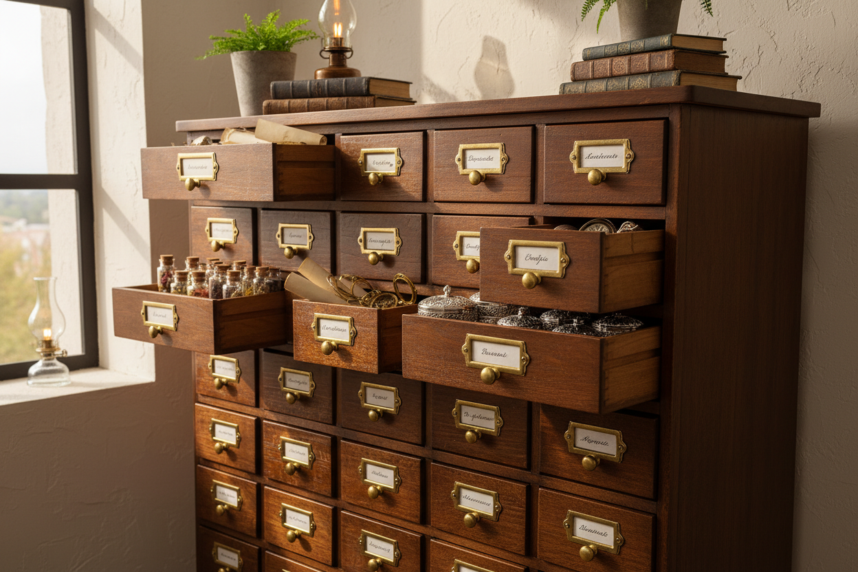 Taming the Chaos: Why an Apothecary-Style Chest is the Ultimate Organizer