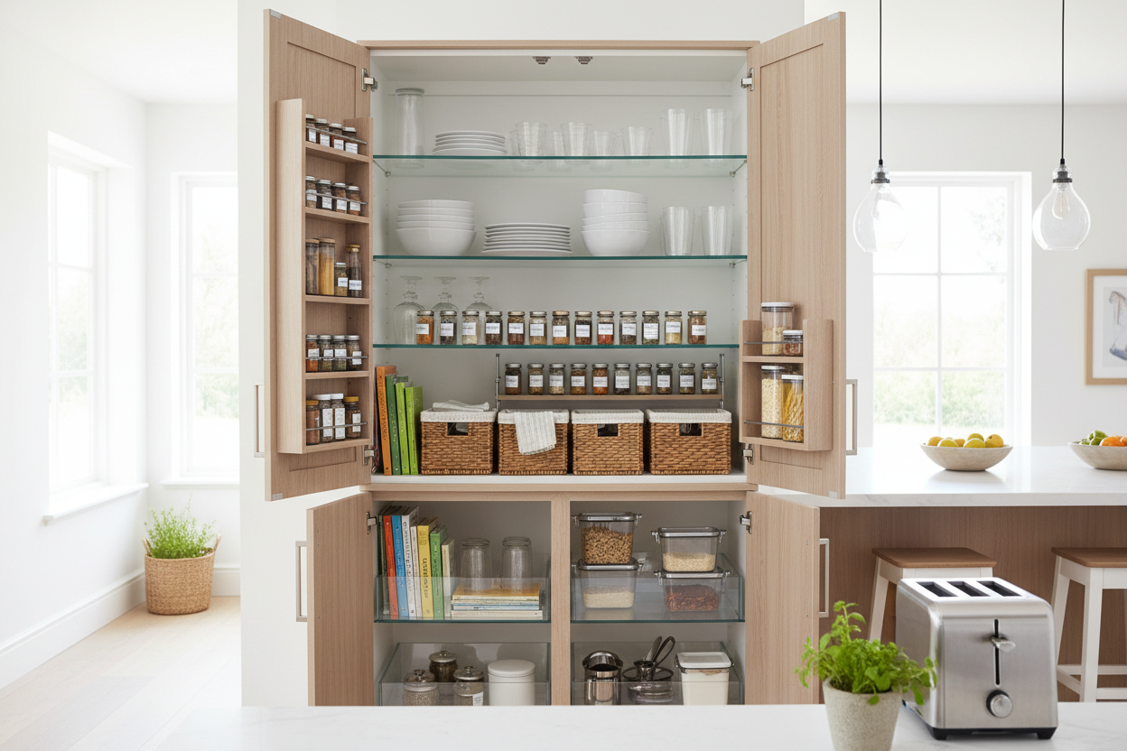 Taming the Chaos: Why You Need a Kitchen Storage Cabinet with Doors and Shelves