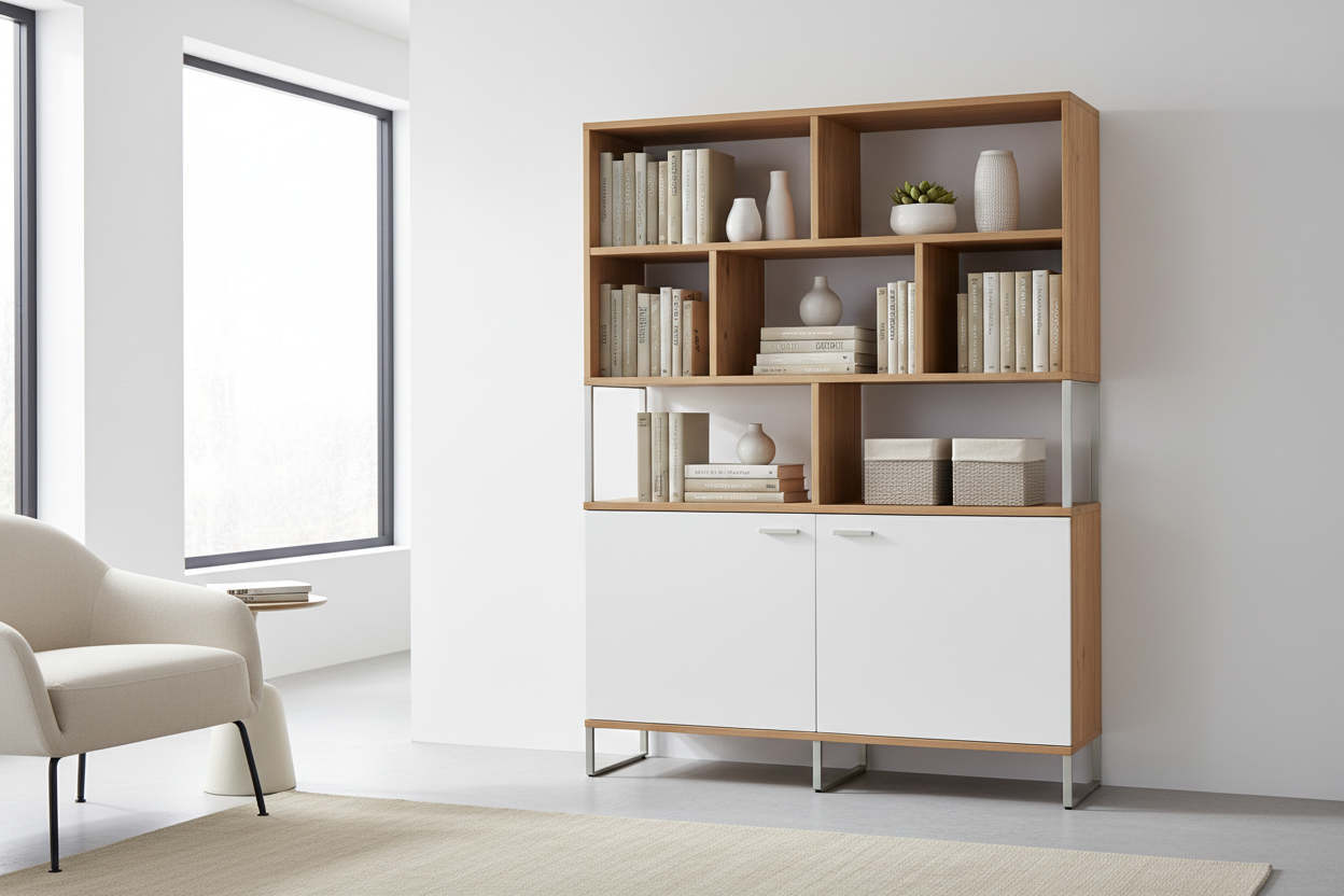 The Storage Hybrid: Why a Half Cabinet Half Bookshelf is the Ultimate Organizer