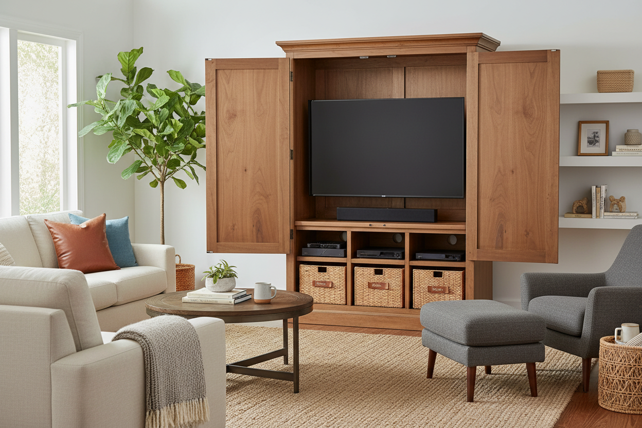 The TV Armoire: A Timeless Solution for Taming Your Technology