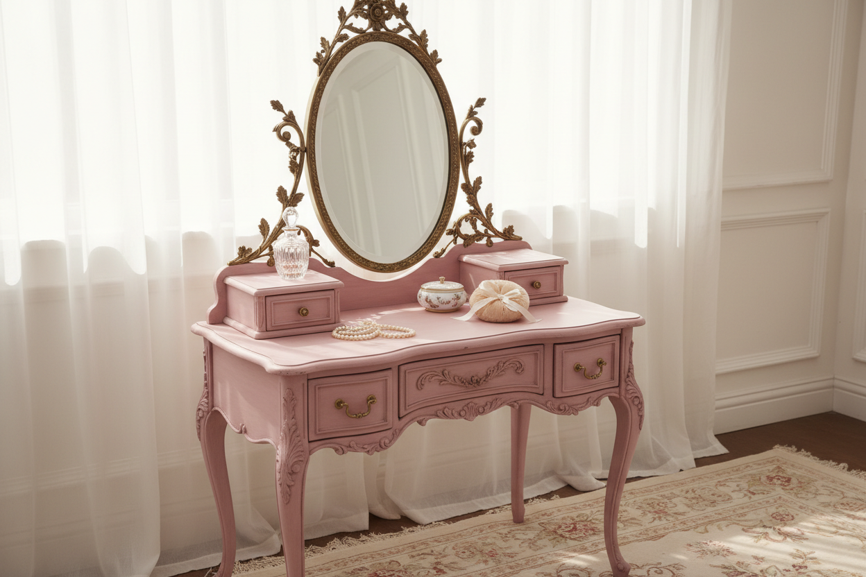 Timeless Elegance: The Allure of a Pink Vintage Vanity