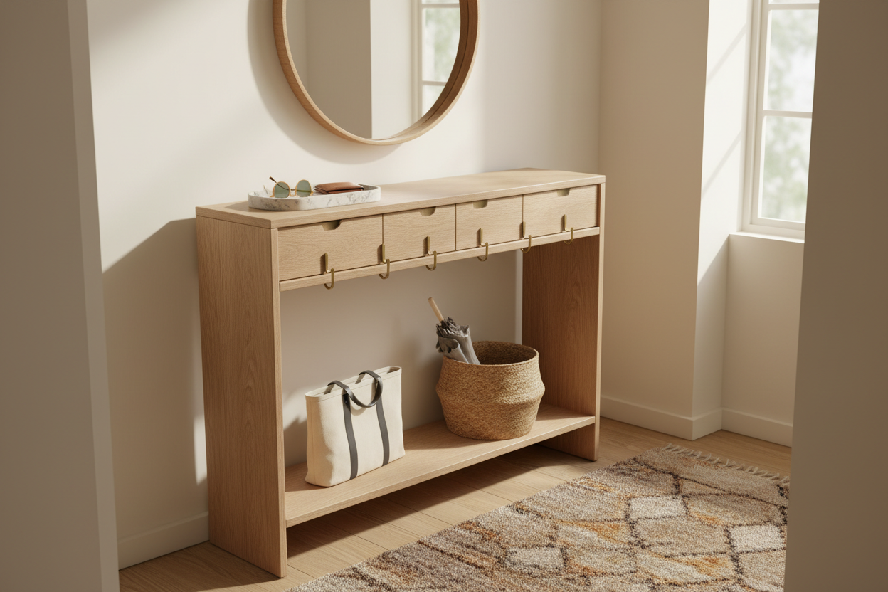 Tiny Hallway? Here’s How to Pick the Perfect Drop Zone Table