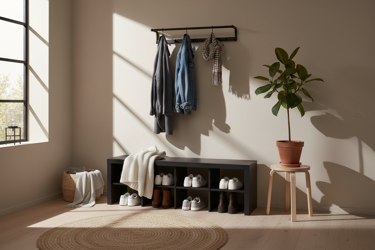 Why a Black IKEA Bench Is the Missing Piece in Your Entryway