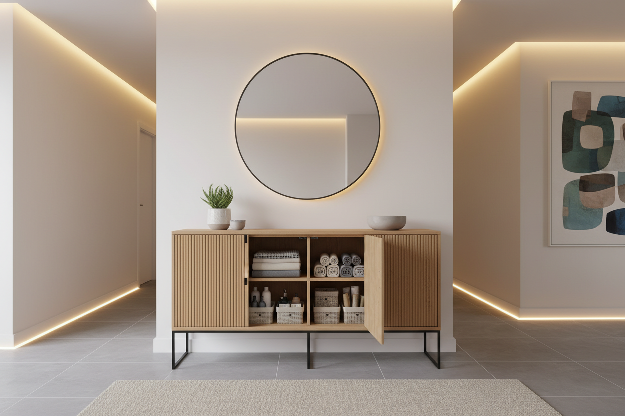 Why a Console Table with Doors is the Clutter Killer Your Hallway Needs