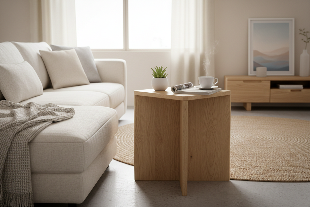 Why a Light Wood Side Table is the Missing Piece in Your Living Room