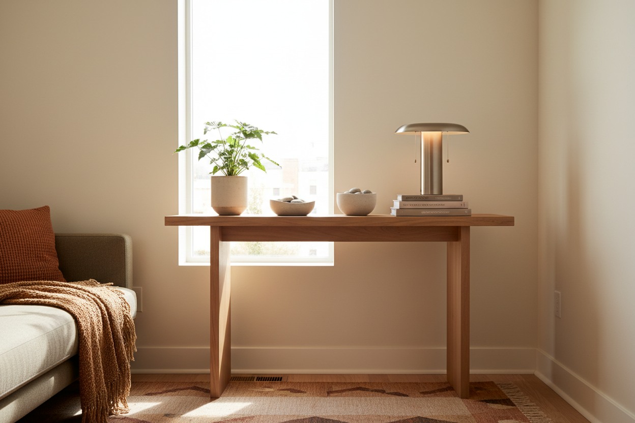 Why a Narrow Window Table Might Be the Missing Piece in Your Small Space