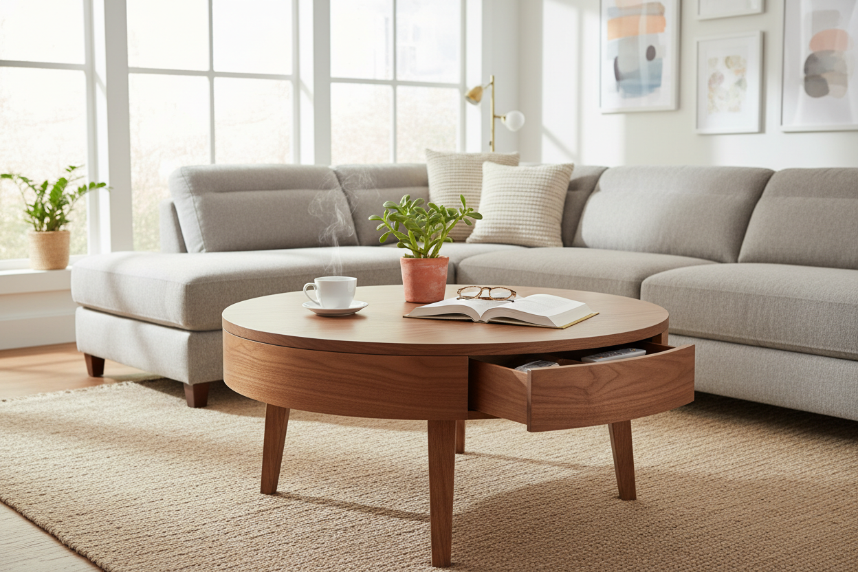 Why a Round Table with a Drawer Changed How I Use My Living Space