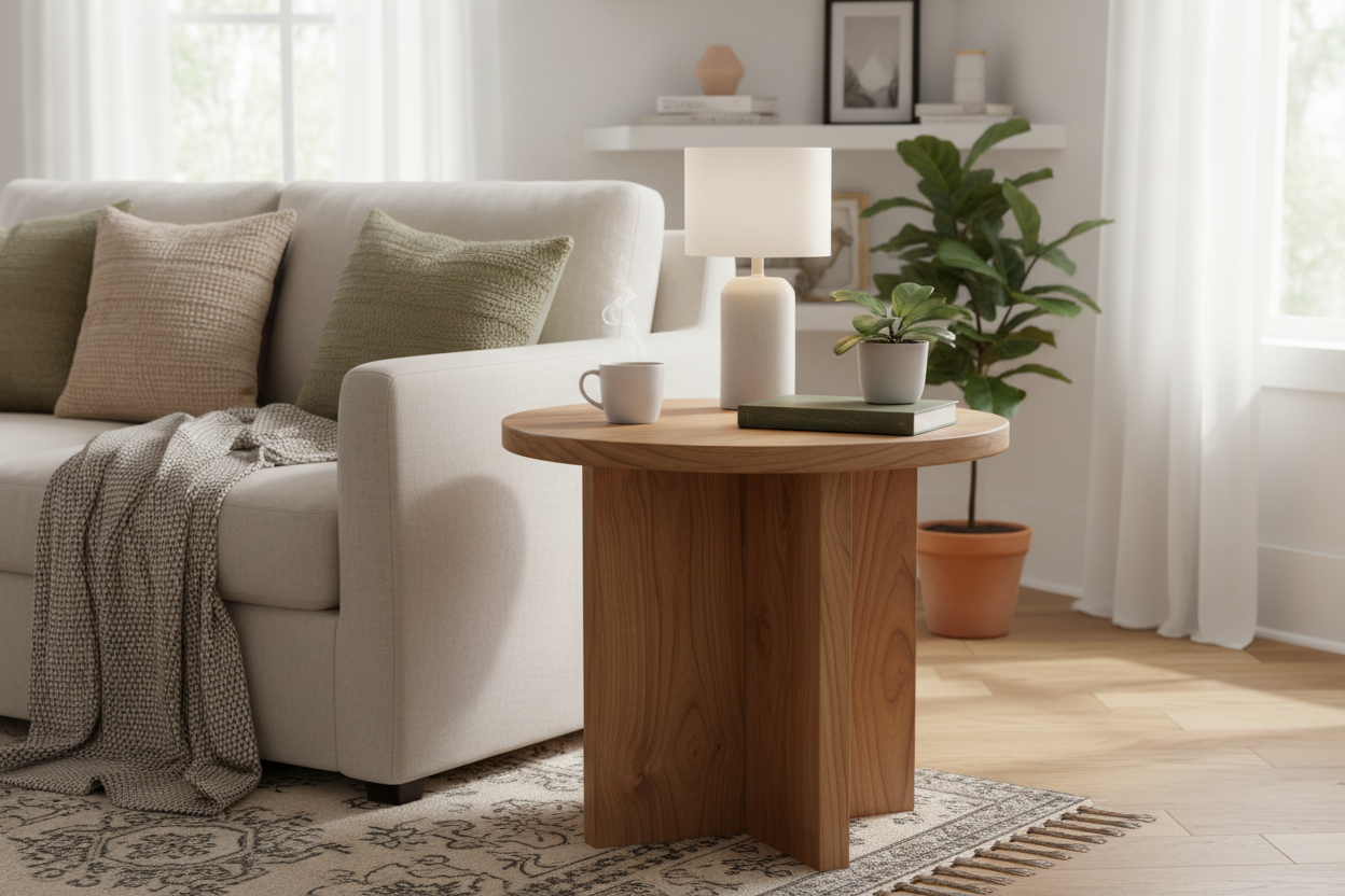Why a Round Wooden Side Table Might Be the Missing Piece in Your Living Room