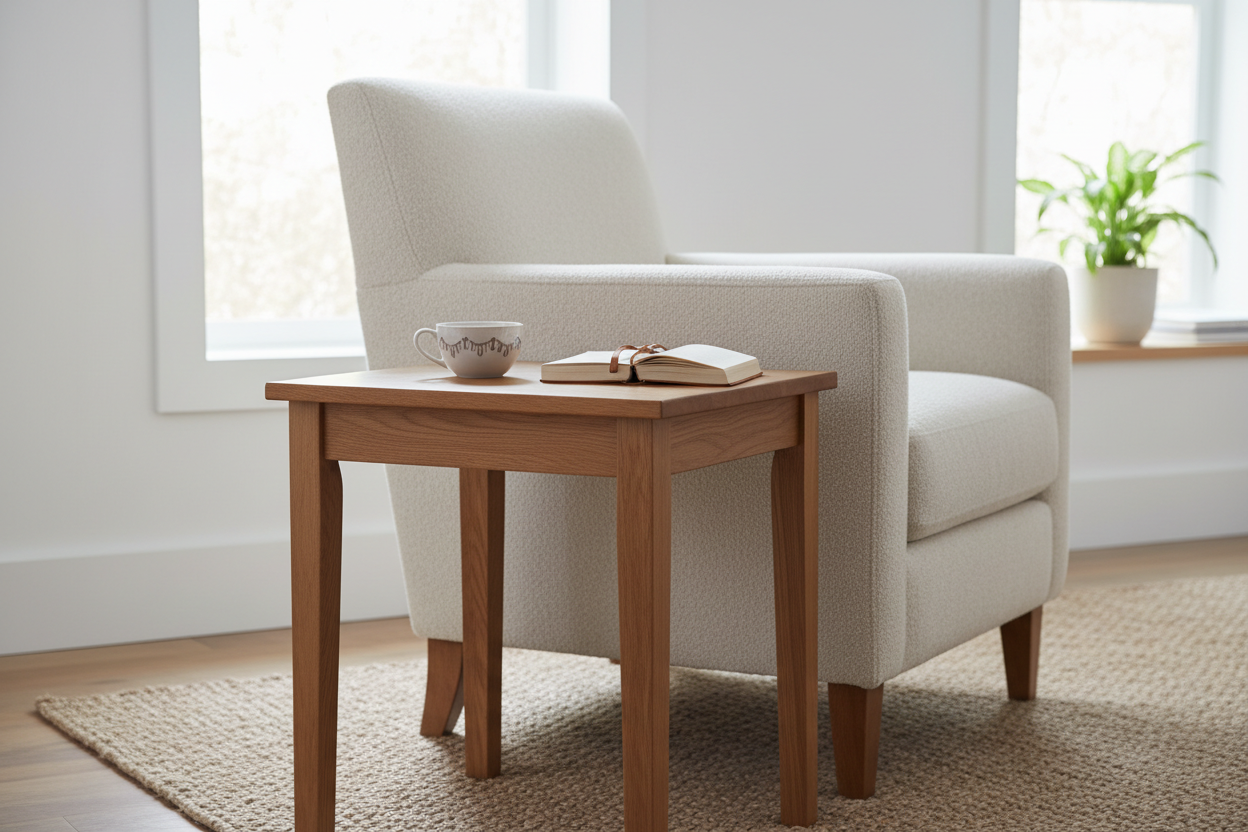 Why a Simple Wood Side Table Might Be the Best $50 You'll Spend on Your Living Room