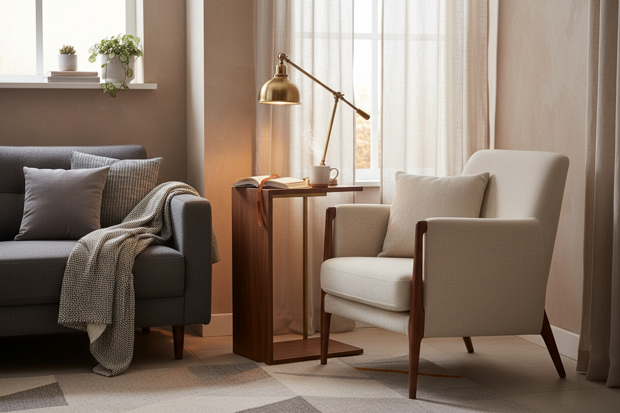 Why a Slim Chairside Table Might Be the Perfect Solution for Your Cramped Living Room