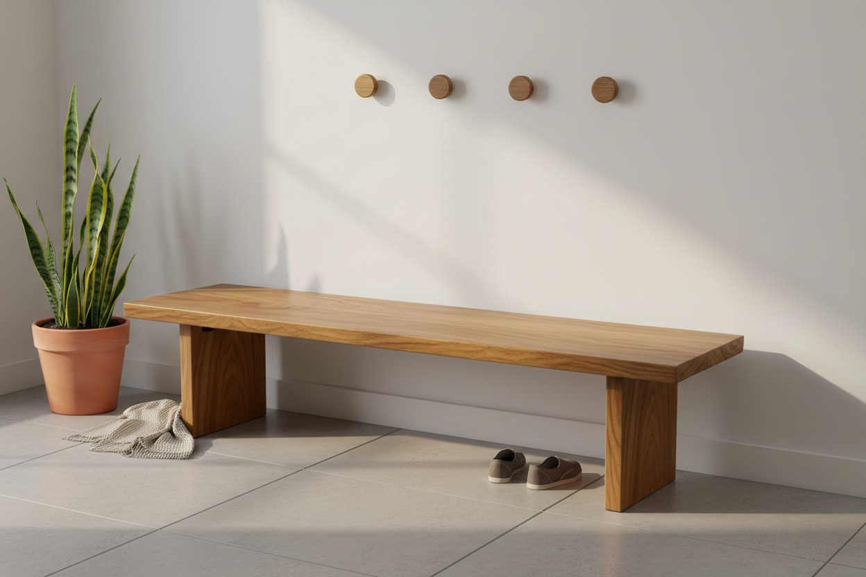 Why a Solid Wood Bench Is the Only Furniture Your Foyer Actually Needs