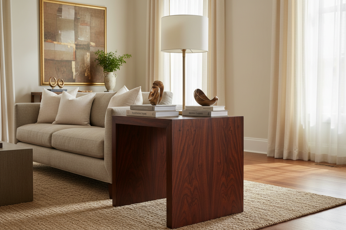 Why Dark Wood Side Tables Are the Secret to a Sophisticated Living Roo