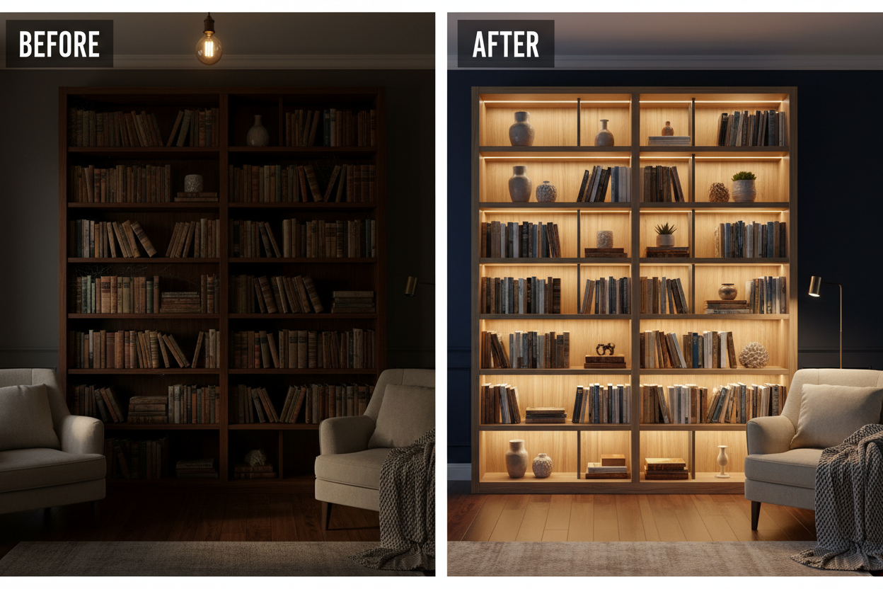 Why I Finally Replaced My Old Bookcase (And How a Lighted Version Changed Everything)