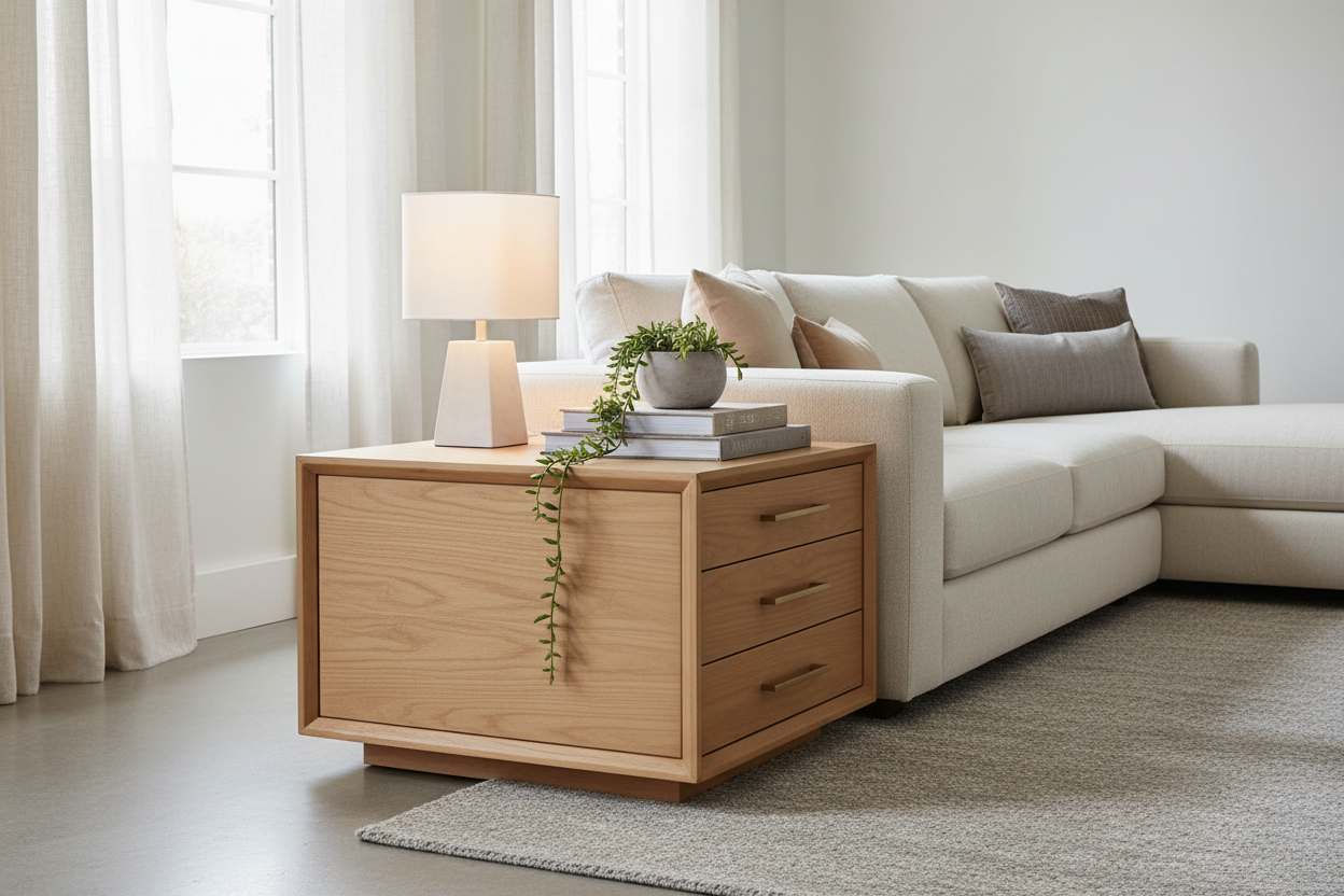 Why Your Living Room Needs an Accent Table With Drawers (and How to Style It)