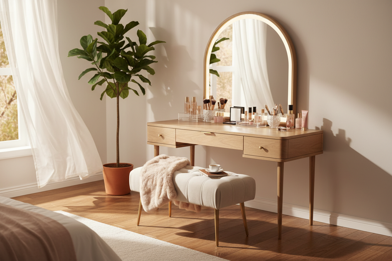Your Dream Dressing Table: Why a Vanity with Bench is the Heart of a Beautiful Routine