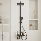 Black Shower System With LED Display Screen