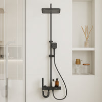 Black Shower System With LED Display Screen
