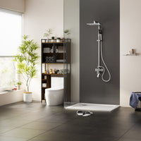 31.5" Industrial Brown Toilet Storage with Mesh Doors