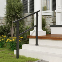 40.4" Minimalist Satin Black Stair Banister with Adjustable Angle