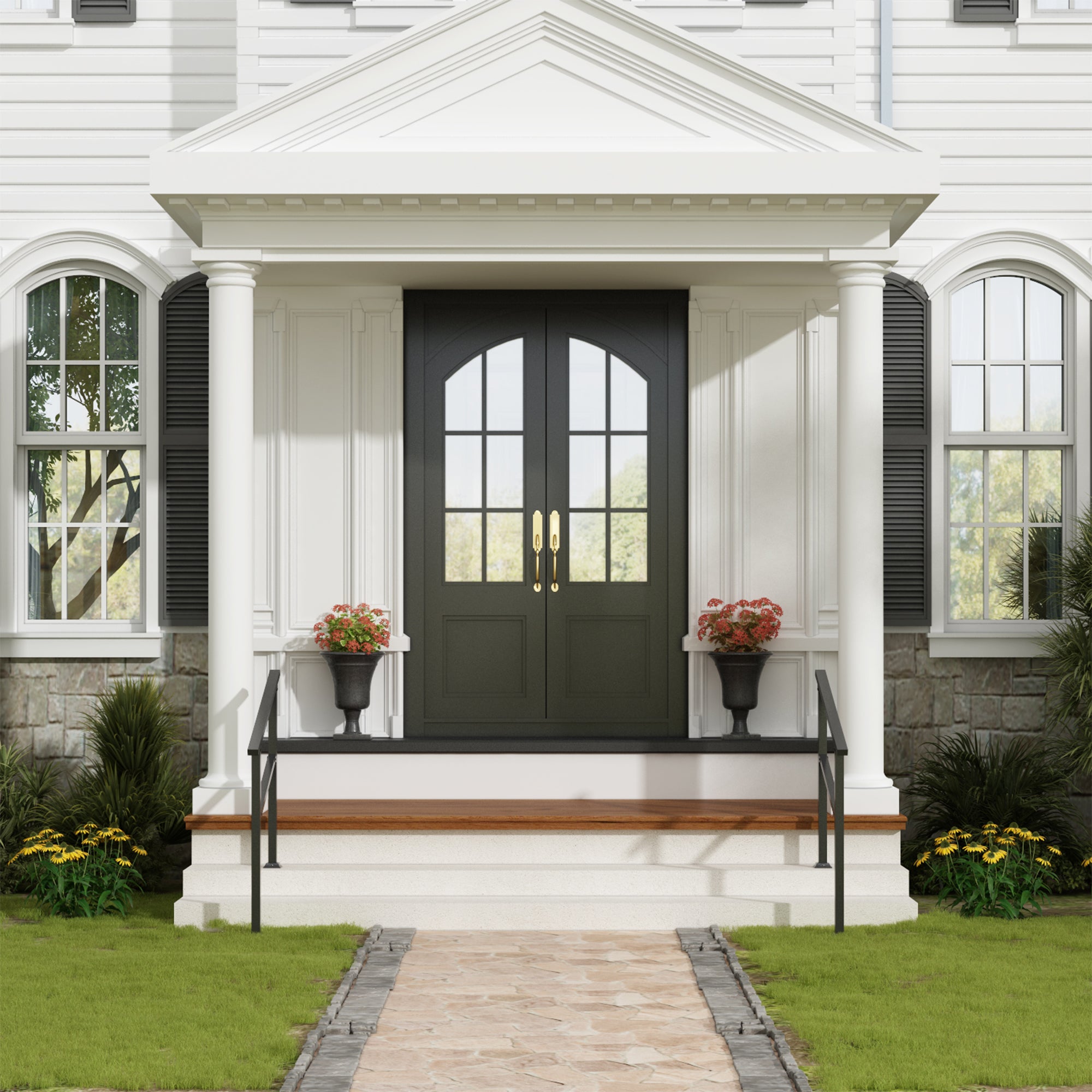 Stair Railing Kit Handrail Flexible Outdoor Deck Hand Rail