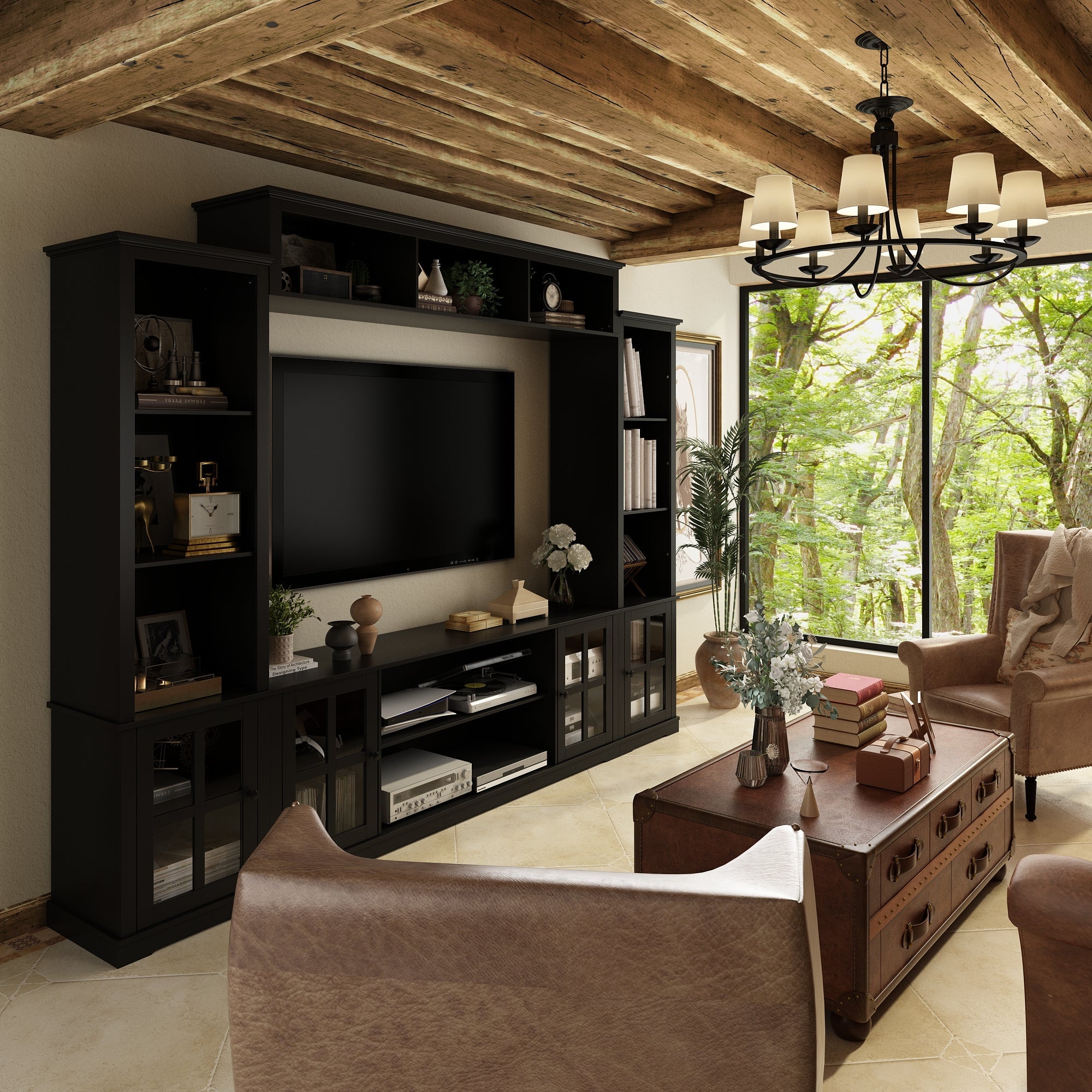 TV Bench Large Entertainment Center