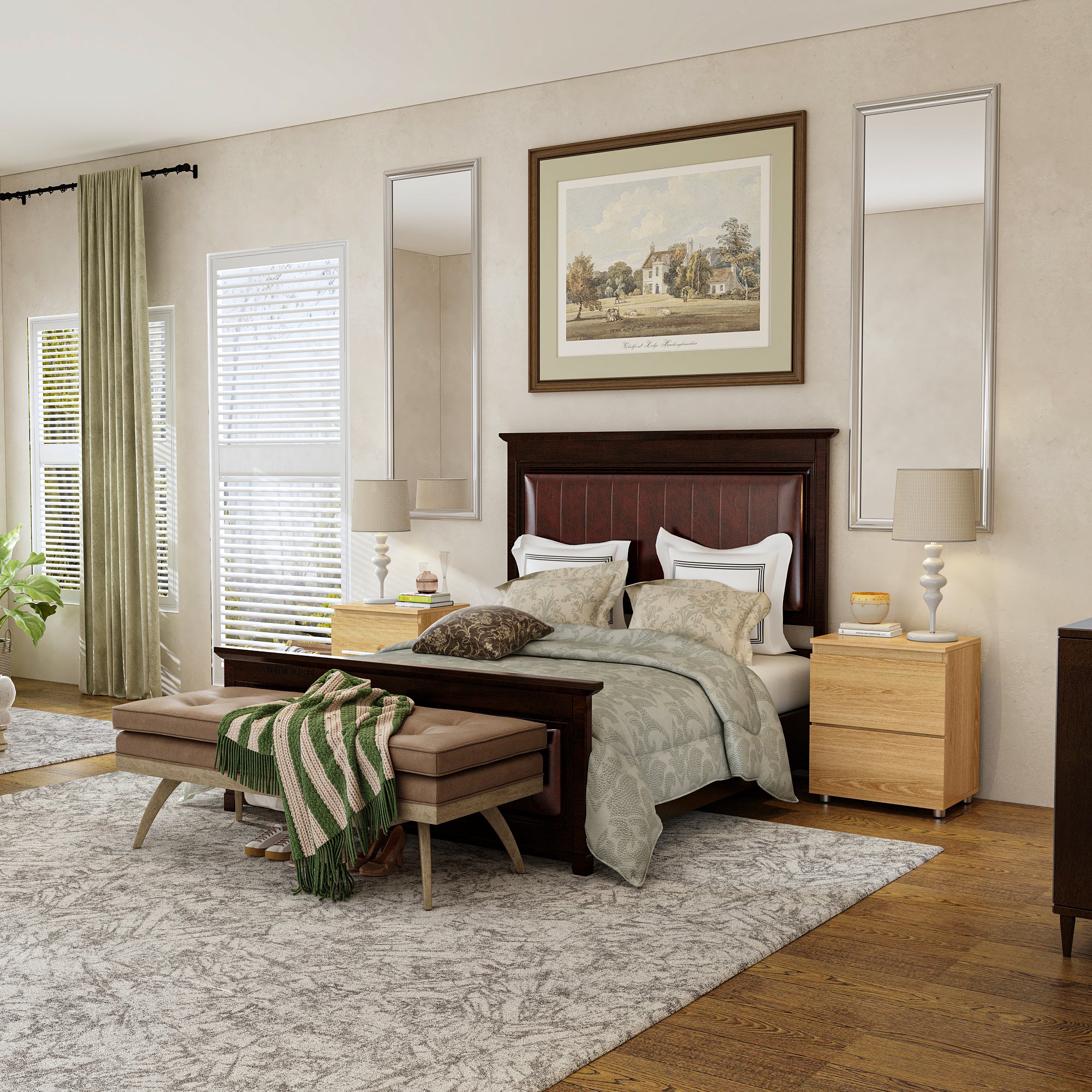 2-Drawer Chest Dresser Sideboard Night Table in Bedroom