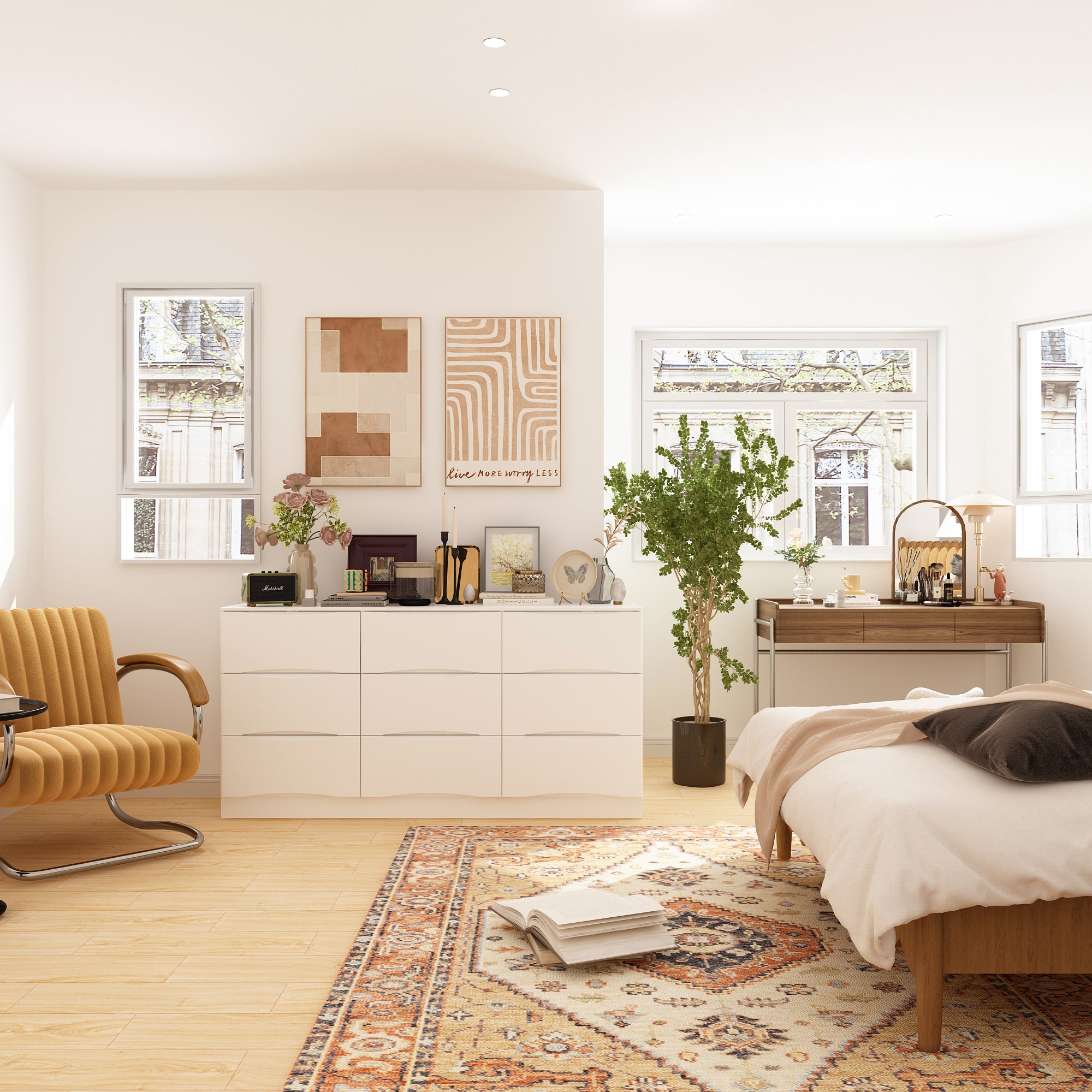 9-Drawer Dresser With Elegent Style