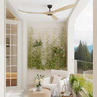 72" Modern Brown Ceiling Fan with 3 Wood Blades