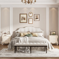 19.7" Elegant Nightstand with 2 Drawers