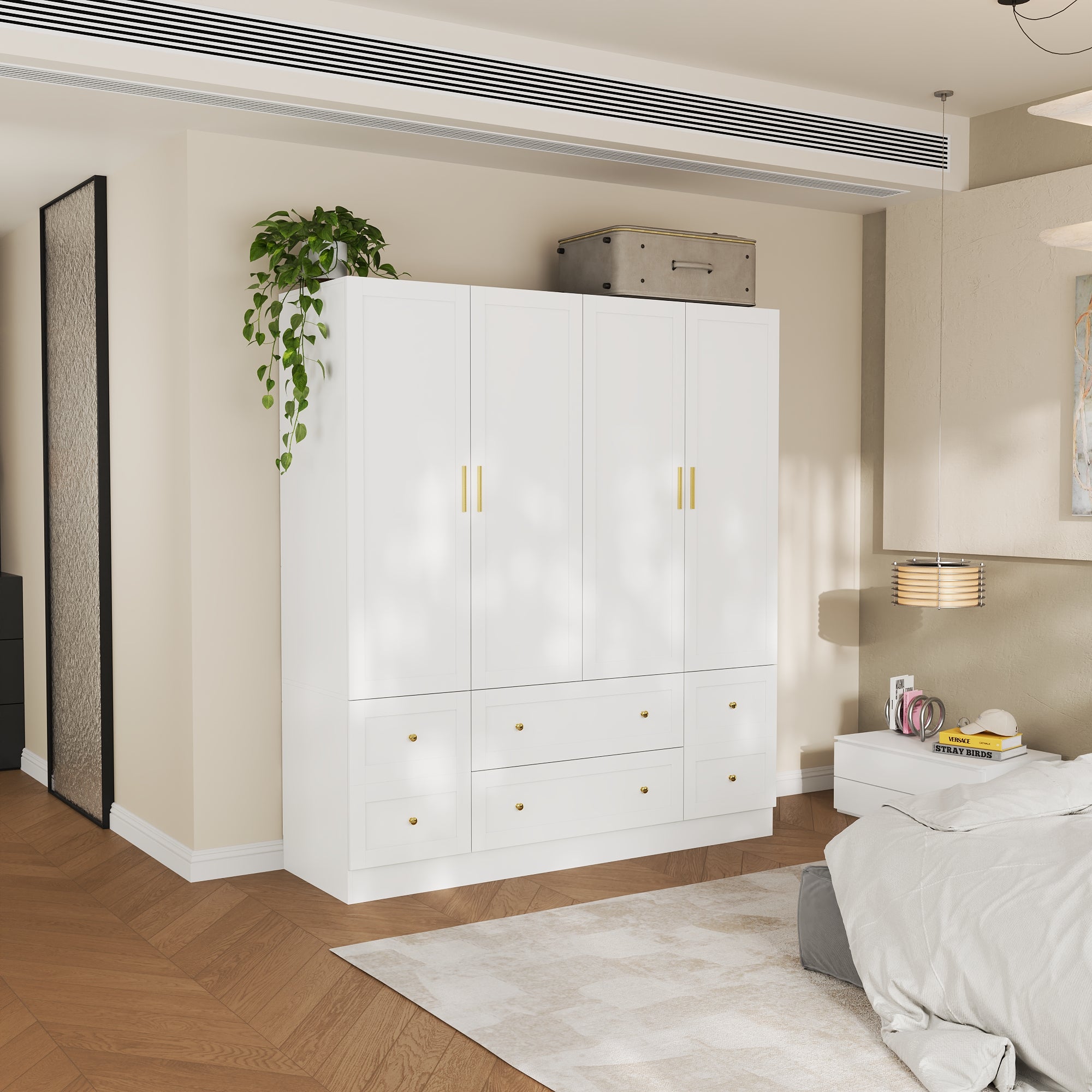 4-Door Wardrobe With Optimized Storage