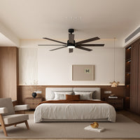 31" Modern Dark Brown Ceiling Fan with Dual-Tone Blades and 3-Color LED Light