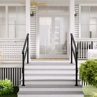 68.5" Modern Matte Black Stair Banister with Adjustable Angle