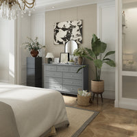 55.1" Traditional White 9-Drawer Dresser